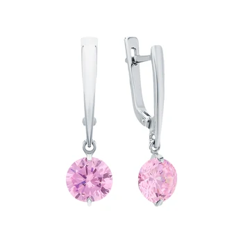 

Silver earrings with cubic zirconium sunlight sample 925