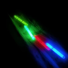 Varita luminosa para pesca, barra flotante fluorescente estilo luciérnaga para la noche que brilla en la oscuridad, 4,5x40 mm, 10 unidades/bolsa