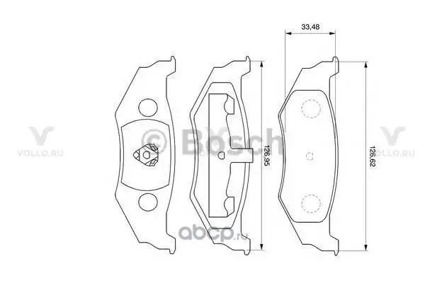 0986424585 BOSCH ДИСКОВЫЕ КОЛОДКИ ЗАДНИЕ