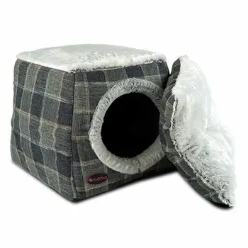 

Bed dogs and cats cave "gray Plaid" measure: 40x40x35(alt.) cm