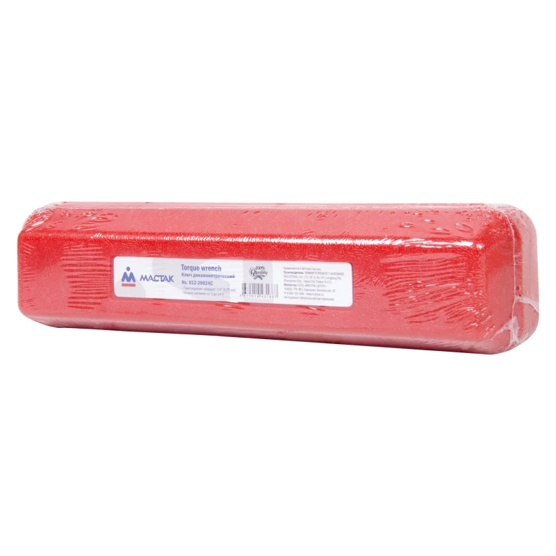 Ключ динамометрический 1/4", 2-24 Нм, в пластиковом кейсе МАСТАК 012-20024C