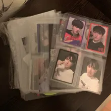 10 Uds PVC A5A6A7 de almacenamiento transparente tarjeta titular carpeta anillos Notebook 6 agujero bolsas documento postal Banco accesorios de planificador