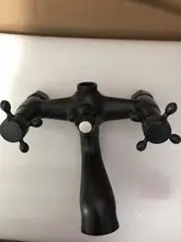 Faucet Shower-Faucet-System Showerhead Bathroom Rainfall Black Brass Dual-Handle 