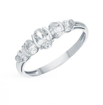 

Silver ring with cubic zirconia sunlight