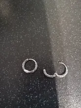 Pendientes de aro de Plata de Ley 925 Vintage para mujer, pendiente con patrón, joyería de plata, novedad de Corea