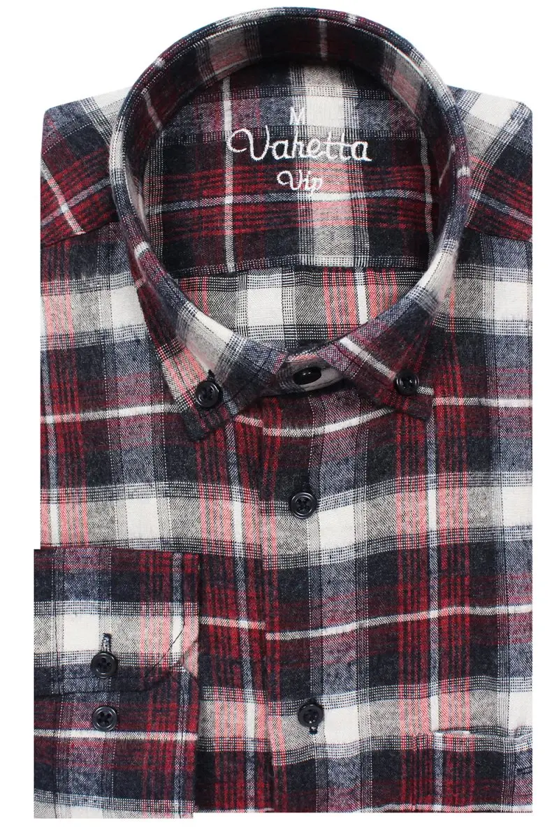 

Varetta % 100 Cotton Flannel Men Shirt Long Sleeve Regular Fit One Pocket Busines Shirts Casual Shirts Brand Shirts Made in Turkey