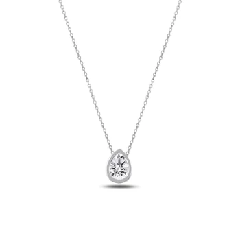 

KUTAYDAN Drop Zircon Pendant 925 Sterling Silver