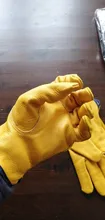 Guantes de cuero de vaca para conductores, protección de seguridad, para soldar, caza, 1008