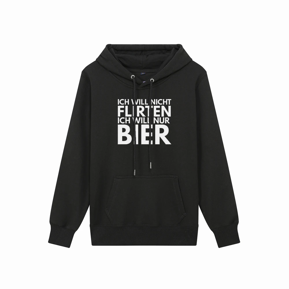 

Men's Hoodies German Inspiration I Don't Want to Flirt, I Just Want Beer Print Hoodie Hooded Sweatshirts Pullovers Men's Clothes