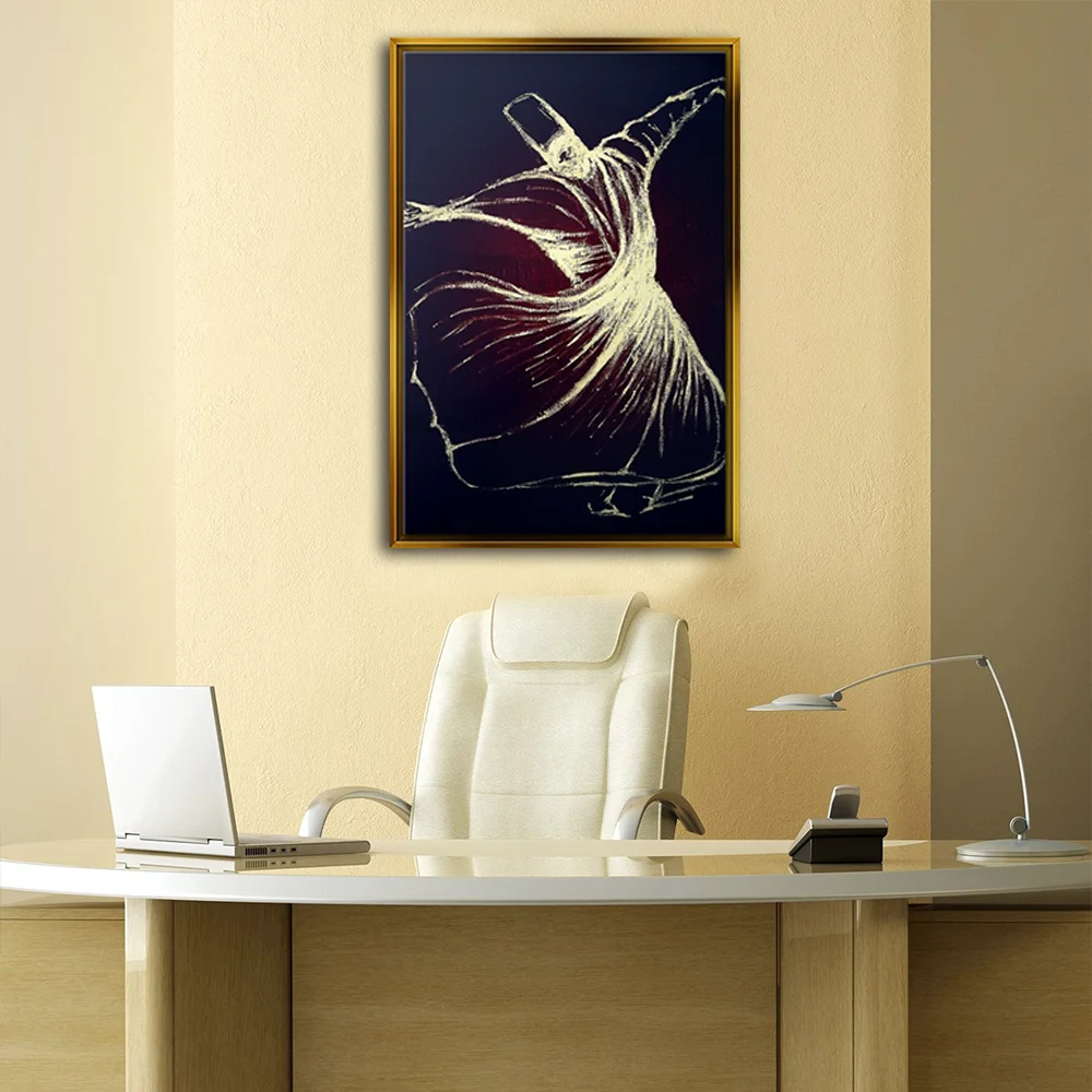 40x60 siyah cerceveli dini kanvas tablo