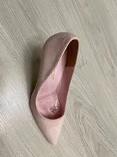 Women Shoe Heel Pointed-Toe Flock Ladies Pu Henlu