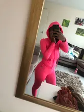 Kliou-Conjunto de dos piezas de otoño para mujer, Chaquetas deportivas de manga larga con capucha y bolsillos con cremallera + mallas a juego, conjuntos elásticos de entrenamiento
