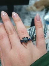 Anillo de circonia cúbica con forma de corazón negro para parejas, sortija, Zirconia, circonita, zirconita, zirconita, circón, estilo romántico, Popular, aniversario de boda