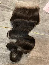 Extensiones de pelo humano Remy para mujeres negras, accesorio Invisible con cierre Frontal de malla HD, 5x5, encaje de encaje predespuntado