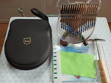 Stick Hammer Tuner Piano-Finger-Piano-Gift Kalimba-Case Thumb Acrylic Transparent 17-Key