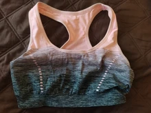 VEQKING-Sujetador deportivo, top deportivo con relleno, secado rápido, sin costuras, para yoga, correr o fitness