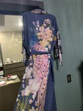 Ladies Blouses Robe Kimono Batwing-Sleeves Boho Floral-Print Vintage Women Happie Bohemian