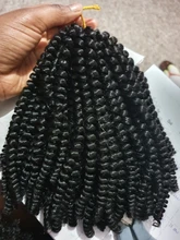 TOMO-extensiones de cabello sintético para mujer, accesorio capilar de 8 pulgadas con degradado, efecto Passion Twist, para Crochet, de 30 raíces