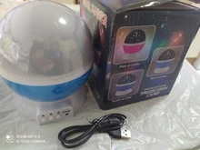 Lamp Children Star Projector Led-Night-Light Rotating-Starry Bedroom Nursery Moon