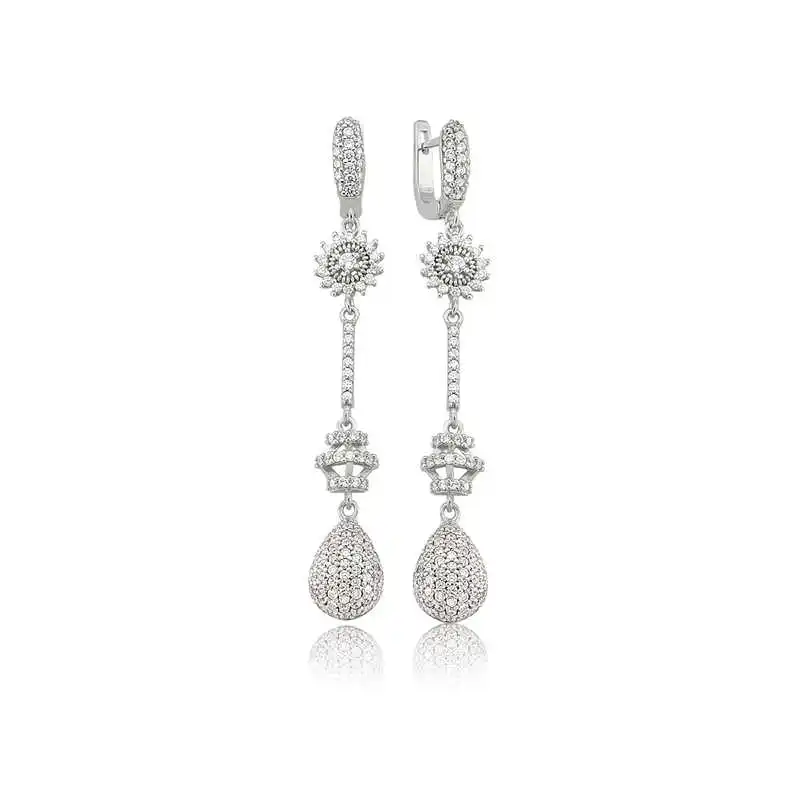 Серебряные серьги с кубическим цирконием Merve