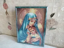 Diamond Embroidery Painting Icon Religious Home-Decor HUACAN Mosaic Cross-Stitch Square