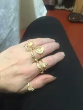 Tocona 15 unids/set, Virgen María Anillos de oro para mujer corazón manos de Fátima Anillos Cruz hoja geométrica Kольцо de joyería 7056