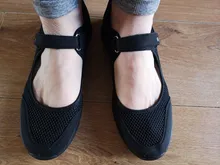 Verano transpirable mujeres zapatillas de deporte saludable caminar zapatos Mary Jane deportivo malla deporte madre regalo luz apartamentos 35-42 tamaño