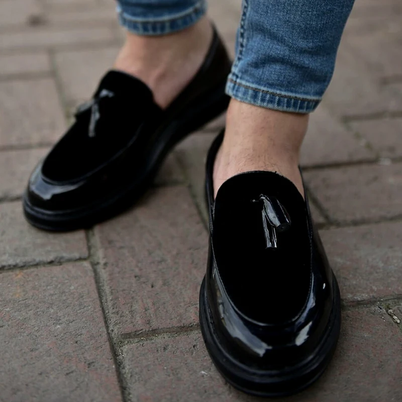 Chekich Men Casual Shoes for Men Sport High Sole Shoes Lace-up Men Sneakers Shoes Comfortable Flexible Fashion Style Leather Wedding Classic Shoes Breathable Walking Running Sneakers masculino Zapatillas Hombre CH002