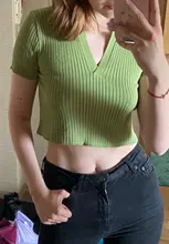 Polo Shirts Tees Short-Sleeve Mujer Camisetas Cropped Slim-Fit ITOOLIN Female Sexy Summer Vintage