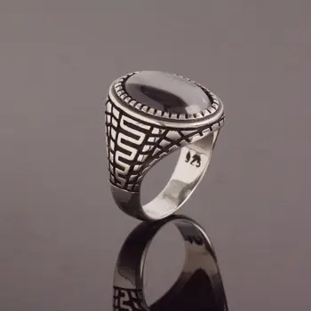 

925 Sterling Agate Stone Silver Ring Fashion Turkish Premium Quality Handmade Jawelery