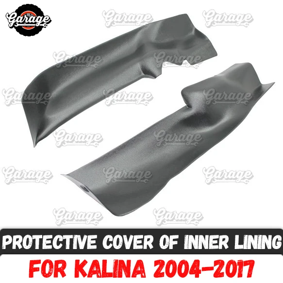 Накладки на ковролин тоннеля для Lada Kalina 2004- АБС-пластик 2 шт. внутренняя формовка царапин Тюнинг Автомобиля стайлинг защита ковролина