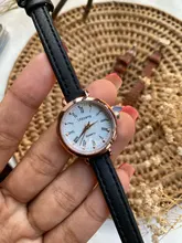 Reloj de pulsera pequeño Retro para mujer, cronógrafo marrón, de cuero, marca de moda, 2020, 1 ud.