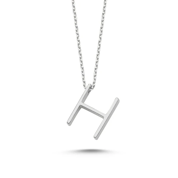 KUTAYDAN-H-Letter Ghost Pendant 925 Sterling Silver