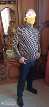 Suéter grueso y cálido de Cachemira con cuello alto para hombre, suéteres tejidos a cuadros, Jersey ajustado de lana clásica, de invierno