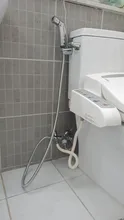 Faucet Hose Tank-Hooked-Holder Shower-Sprayer T-Adapter Bidet Toilet Bathroom Brass Easy-Install