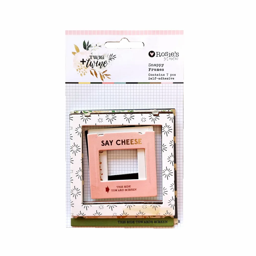 

CRZCrafter Snappy Frames Chipboard Stickers Embellishments Self-Adhesive Foil Design Scrapbooking Cardmaking Journal Decorations
