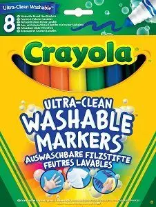 

Felt-tip pens washed "super clean" with a thick tip, 8 PCs. Crayola 58-8328