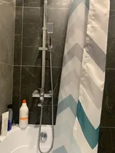 Shower-Mixer Faucet Wall-Mount Bath Rainfall Uythner Chrome/black Spout with Rotate-Tub