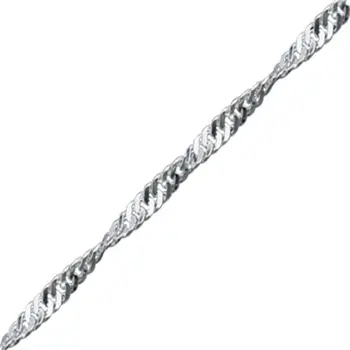 

Angemiel 925 Silver 40 Micron Singapore (Twist) Chain 40cm