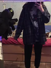 Plaid Shirt Blouse Oversize Top Women Blusas Long-Sleeve Girls Plus-Size Femme Female