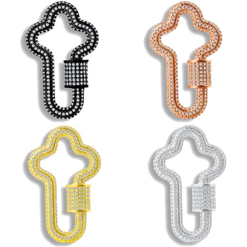 

Trendy Popular Hanging Lock Chain Lock Hook Spiral Rhinestone Clasps DIY Necklace Bracelets Hand Made Jewelry Making Accessorie