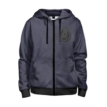 

Children's sweatshirt 3D with zipper Avengers logo dark