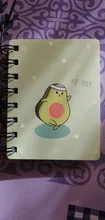 Mini bobina de bloc de notas portátil para escuela y oficina, libro de ejercicios, suministros de aguacate Adorable, A7