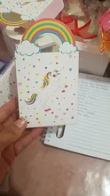 Unicornio papel para fiesta caja de palomitas de maíz dulces en caja de regalo bolsas de galletas 1st niños decoraciones para fiesta de cumpleaños bolsas de regalo suministros de baño para bebé