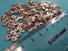 (29958)200 Uds 6*6*5MM Chapado en bronce antiguo de aleación de Zinc redondos o curva cepillado discos espaciador los malos resultados de la joyería de accesorios