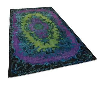 

167x294 Cm Multicolor Handmade Over Dyed Rug-5x10 Ft