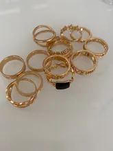Tocona-Anillos de oro con piedras de cristal cuadradas brillantes para Mujer y hombre, Charms de estrellas geométricas, joyería para Mujer, venta al por mayor 9071