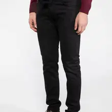 Дефакто модные черные джинсовые штаны для мужчин эластичные джинсовые брюки мужские повседневные обтягивающие простые длинные брюки мужские осенние-J3441AZ18CW