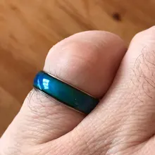 Cambiando de Color anillos humor emoción sentimiento temperatura anillos para los hombres y las mujeres parejas anillos tono joyería fina TT @ 88