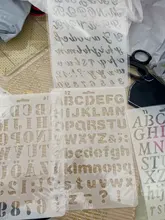Nuevo 4 unids/lote 27cm letras del alfabeto bricolaje capas plantilla para pintura álbum de recortes estampado en relieve álbum Plantilla de tarjeta de